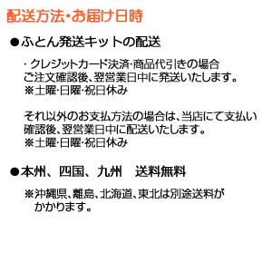 ご利用案内　配送方法お届け日時